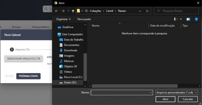 3 8 3 - Selecionar arquivos XML MDTe.jpg